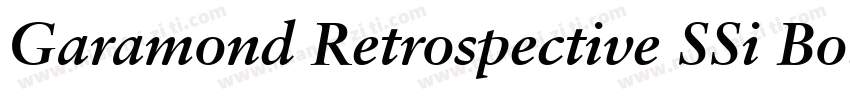 Garamond Retrospective SSi Bold Italic字体转换